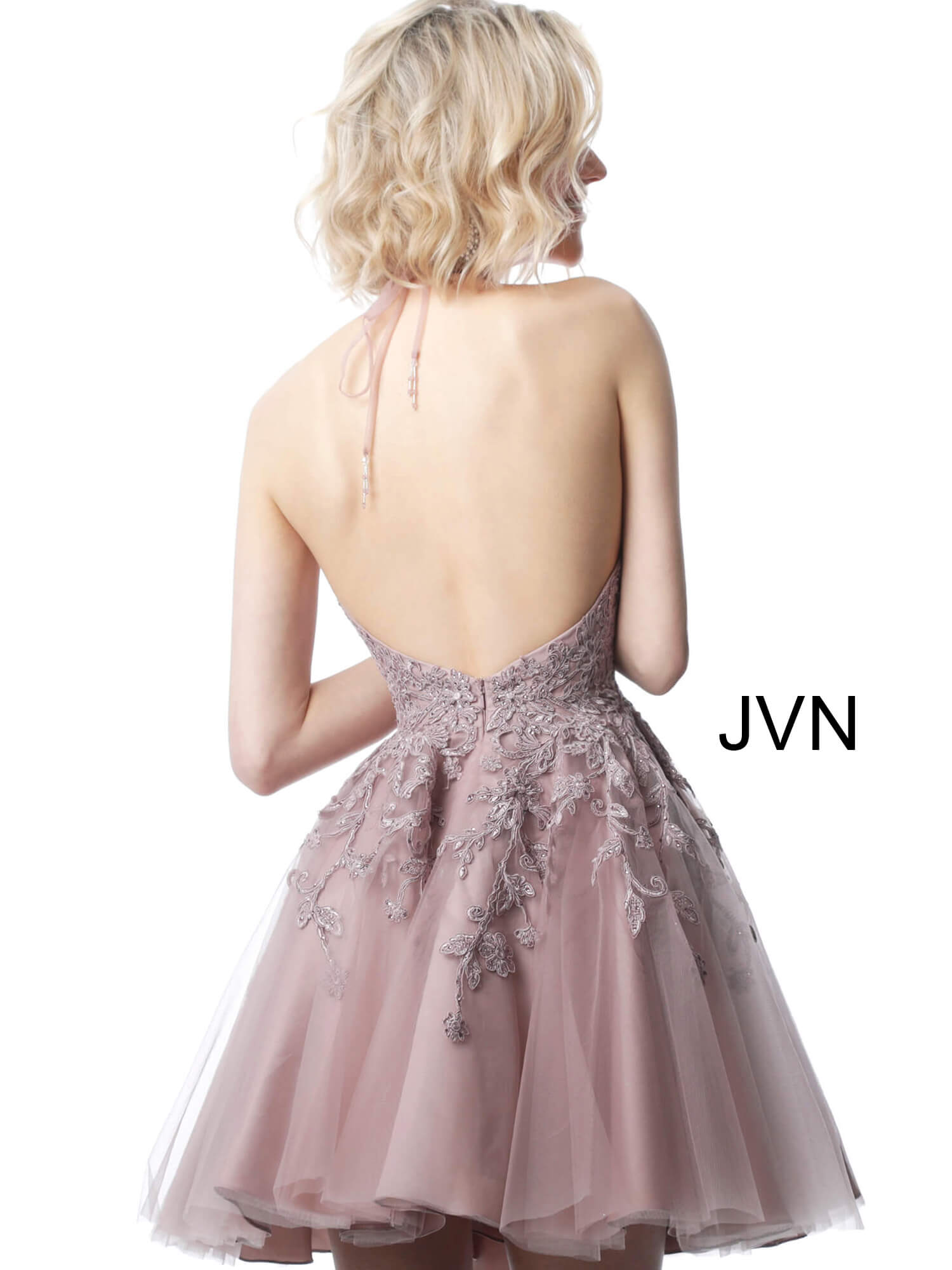 dusty rose cocktail dress