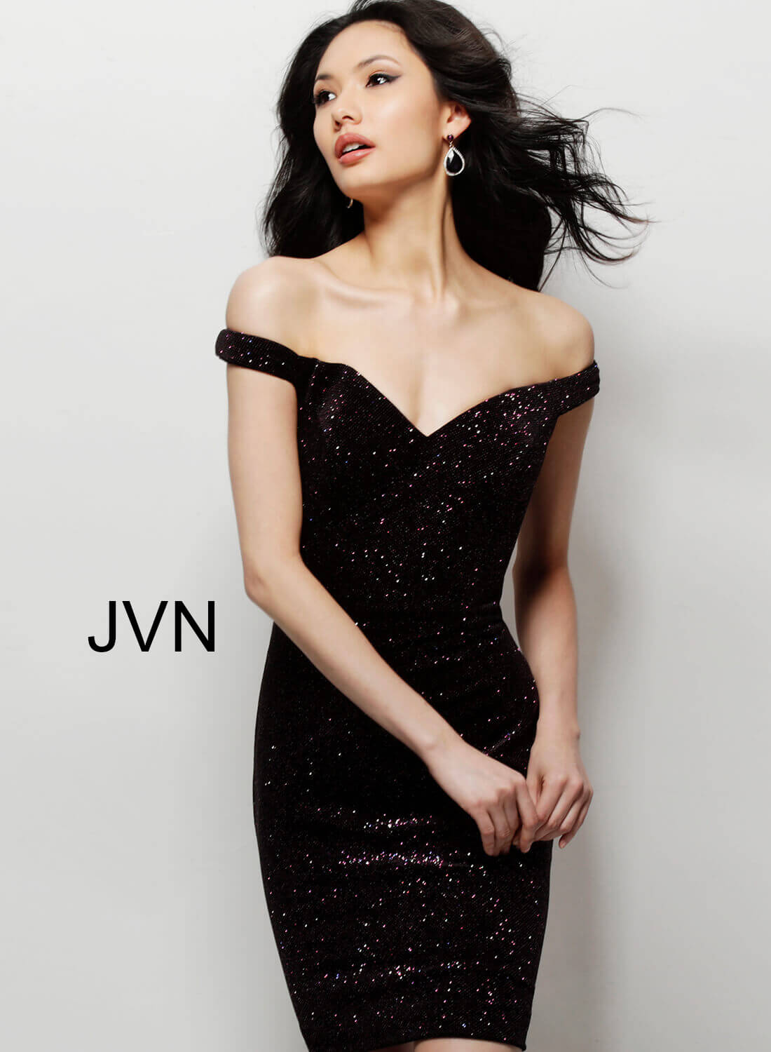 JVN64563 Dress | Black pink short 