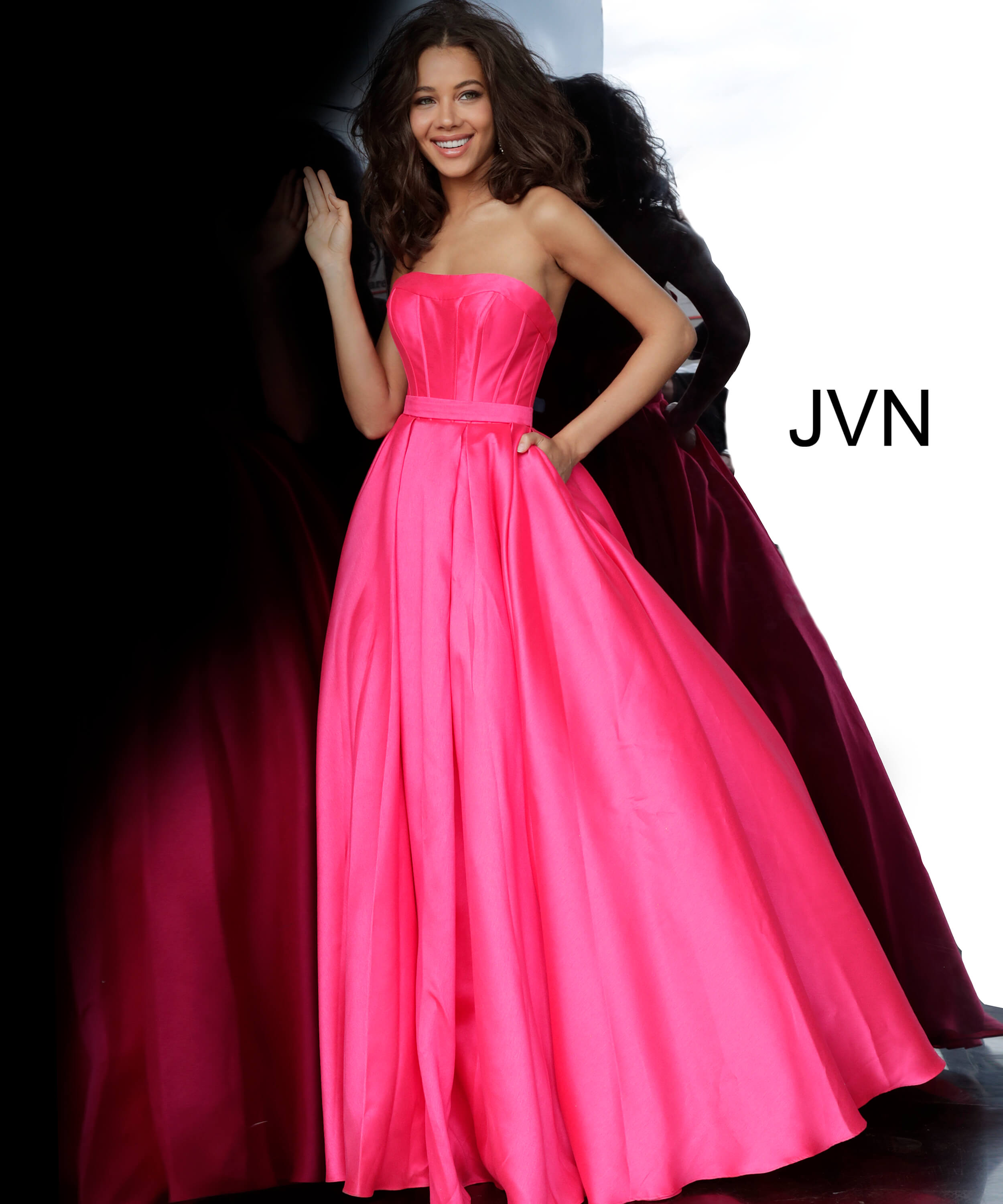 hot pink ball gown dresses