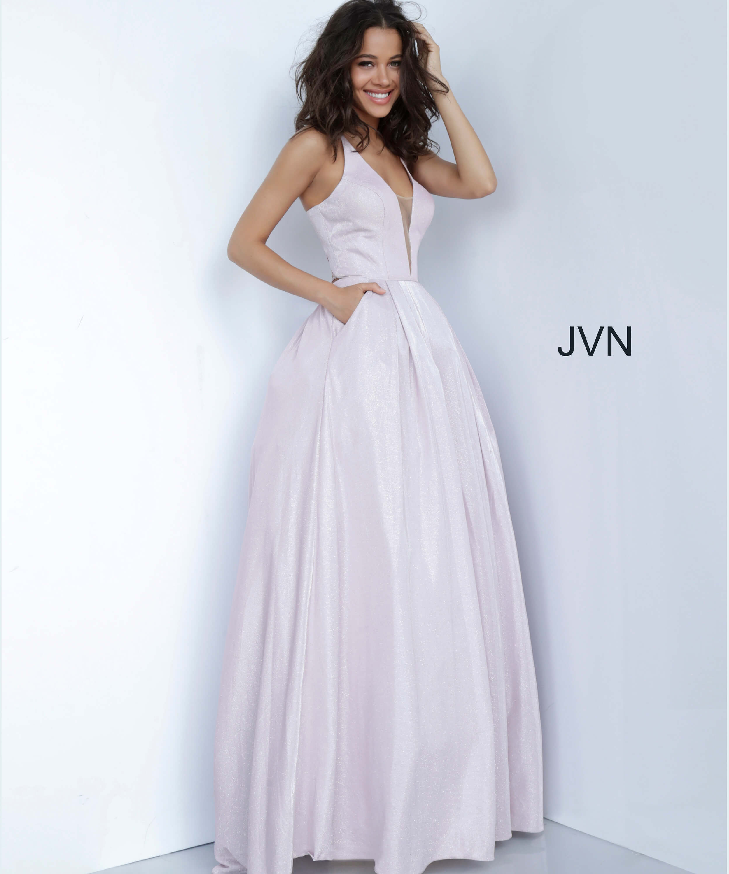 mauve ball gown