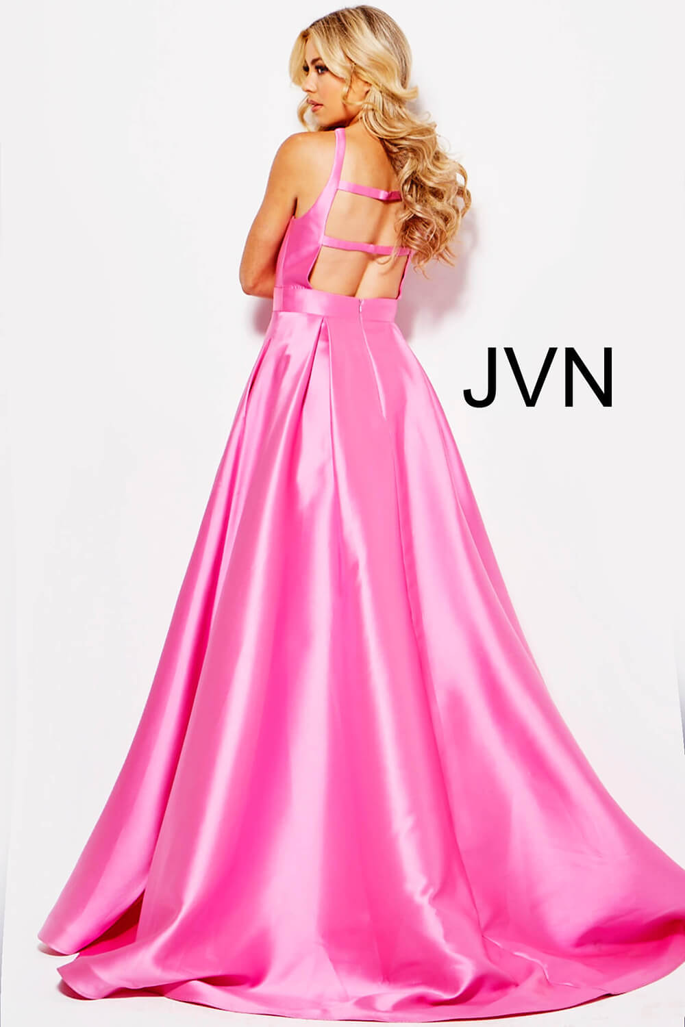 JVN56093 Dress | Red Long Pleated A line Sleeveless Dress
