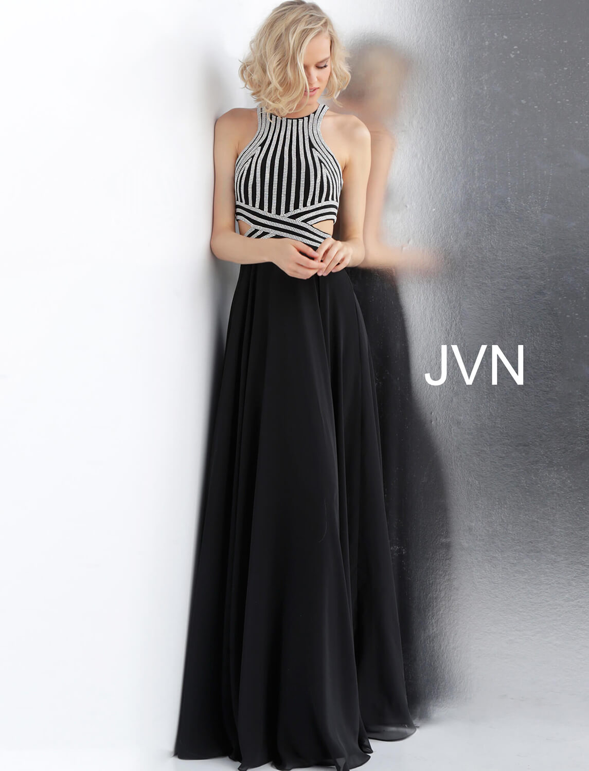 black silver gown